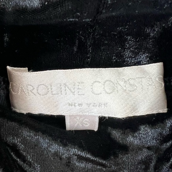 Caroline Constas Delphine Turtleneck Black Velvet Designer Party Women’s XS - Picture 6 of 10